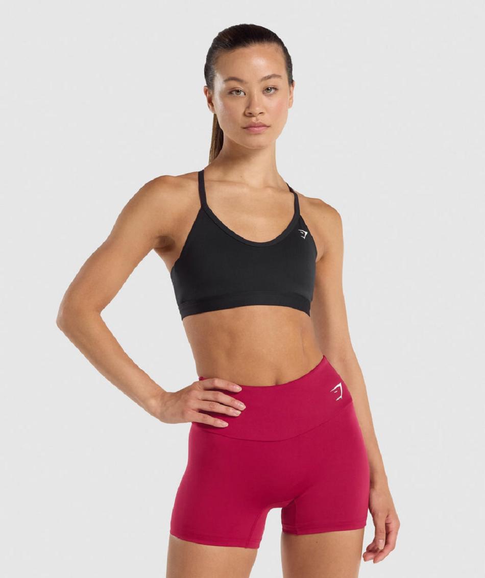 Sujetadores Deportivos Gymshark V Neck Mujer Negras | CO 2211VRW